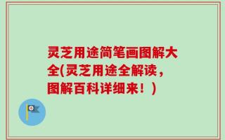 灵芝用途简笔画图解大全(灵芝用途全解读，图解百科详细来！)