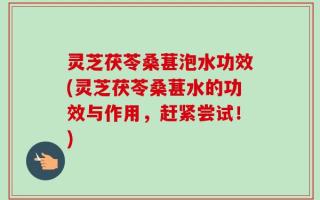 灵芝茯苓桑葚泡水功效(灵芝茯苓桑葚水的功效与作用，赶紧尝试！)