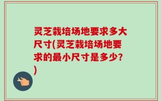 灵芝栽培场地要求多大尺寸(灵芝栽培场地要求的最小尺寸是多少？)