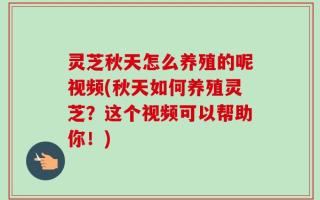 灵芝秋天怎么养殖的呢视频(秋天如何养殖灵芝？这个视频可以帮助你！)