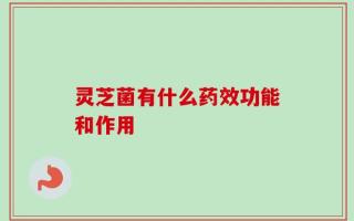 灵芝菌有什么药效功能和作用