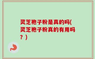 灵芝袍子粉是真的吗(灵芝袍子粉真的有用吗？)