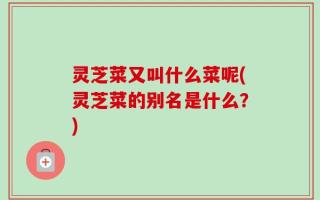 灵芝菜又叫什么菜呢(灵芝菜的别名是什么？)