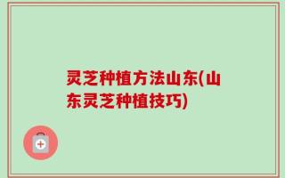 灵芝种植方法山东(山东灵芝种植技巧)