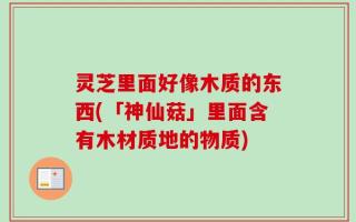 灵芝里面好像木质的东西(「神仙菇」里面含有木材质地的物质)