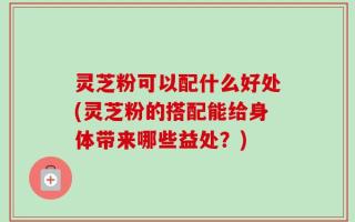 灵芝粉可以配什么好处(灵芝粉的搭配能给身体带来哪些益处？)