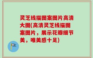 灵芝线描图案图片高清大图(高清灵芝线描图案图片，展示花瓣细节美，唯美感十足)