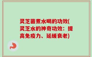 灵芝菌煮水喝的功效(灵芝水的神奇功效：提高免疫力、延缓衰老)