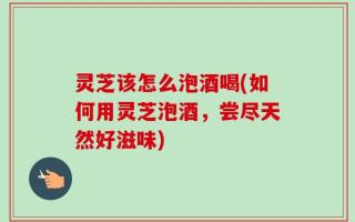 灵芝该怎么泡酒喝(如何用灵芝泡酒，尝尽天然好滋味)