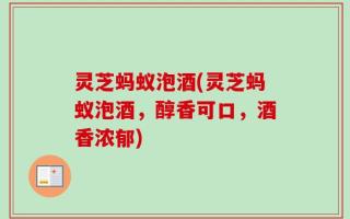 灵芝蚂蚁泡酒(灵芝蚂蚁泡酒，醇香可口，酒香浓郁)