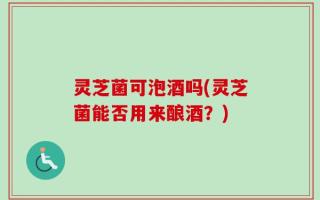 灵芝菌可泡酒吗(灵芝菌能否用来酿酒？)