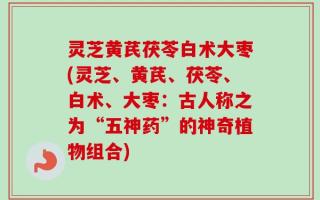 灵芝黄芪茯苓白术大枣(灵芝、黄芪、茯苓、白术、大枣：古人称之为“五神药”的神奇植物组合)