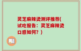 灵芝麻辣烫测评推荐(试吃报告：灵芝麻辣烫口感如何？)
