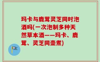 玛卡与鹿茸灵芝同时泡酒吗(一次泡制多种天然草本酒——玛卡、鹿茸、灵芝同壶煮)