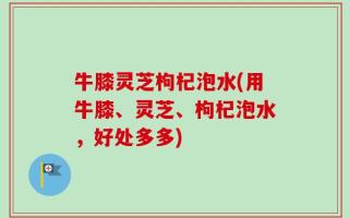 牛膝灵芝枸杞泡水(用牛膝、灵芝、枸杞泡水，好处多多)