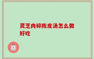 灵芝肉碎陈皮汤怎么做好吃