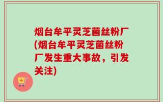 烟台牟平灵芝菌丝粉厂(烟台牟平灵芝菌丝粉厂发生重大事故，引发关注)