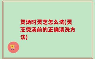 煲汤时灵芝怎么洗(灵芝煲汤前的正确清洗方法)