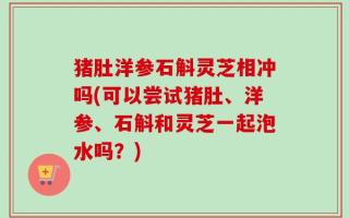 猪肚洋参石斛灵芝相冲吗(可以尝试猪肚、洋参、石斛和灵芝一起泡水吗？)