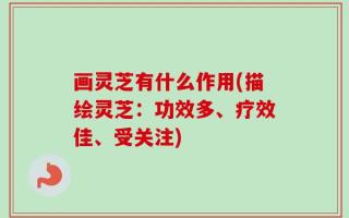 画灵芝有什么作用(描绘灵芝：功效多、疗效佳、受关注)