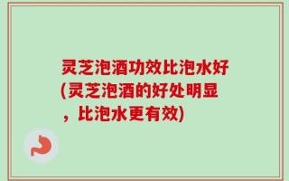 灵芝泡酒功效比泡水好(灵芝泡酒的好处明显，比泡水更有效)