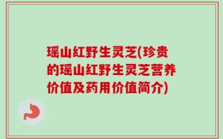 瑶山红野生灵芝(珍贵的瑶山红野生灵芝营养价值及药用价值简介)