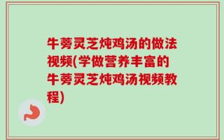 牛蒡灵芝炖鸡汤的做法视频(学做营养丰富的牛蒡灵芝炖鸡汤视频教程)