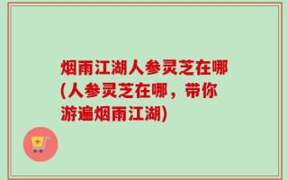 烟雨江湖人参灵芝在哪(人参灵芝在哪，带你游遍烟雨江湖)