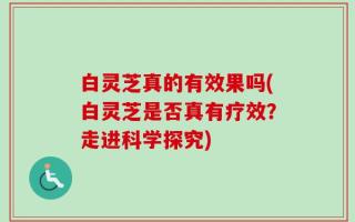 白灵芝真的有效果吗(白灵芝是否真有疗效？走进科学探究)