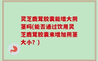 灵芝鹿茸胶囊能增大阴茎吗(能否通过饮用灵芝鹿茸胶囊来增加阴茎大小？)