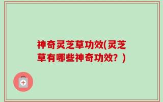 神奇灵芝草功效(灵芝草有哪些神奇功效？)