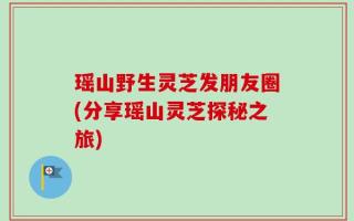 瑶山野生灵芝发朋友圈(分享瑶山灵芝探秘之旅)