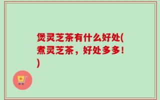 煲灵芝茶有什么好处(煮灵芝茶，好处多多！)