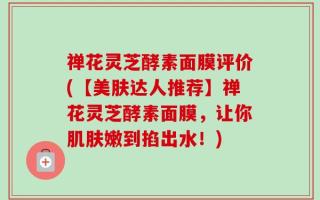 禅花灵芝酵素面膜评价(【美肤达人推荐】禅花灵芝酵素面膜，让你肌肤嫩到掐出水！)