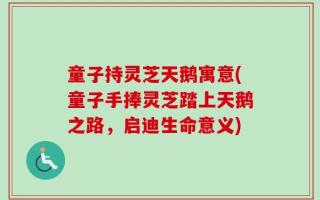 童子持灵芝天鹅寓意(童子手捧灵芝踏上天鹅之路，启迪生命意义)