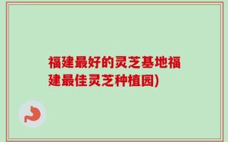 福建最好的灵芝基地福建最佳灵芝种植园)