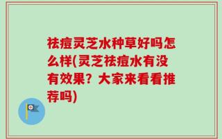 祛痘灵芝水种草好吗怎么样(灵芝祛痘水有没有效果？大家来看看推荐吗)
