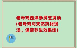 老母鸡西洋参灵芝煲汤(老母鸡与天然药材煲汤，保健养生效果佳)