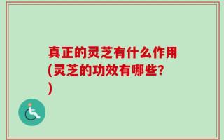 真正的灵芝有什么作用(灵芝的功效有哪些？)