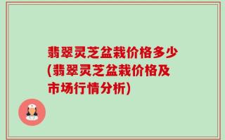 翡翠灵芝盆栽价格多少(翡翠灵芝盆栽价格及市场行情分析)