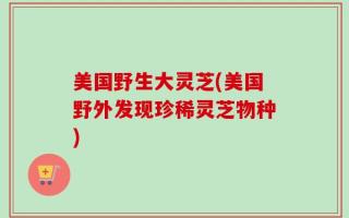美国野生大灵芝(美国野外发现珍稀灵芝物种)