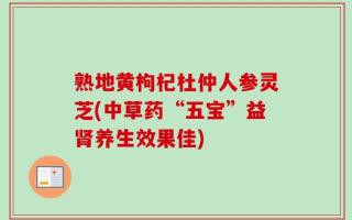 熟地黄枸杞杜仲人参灵芝(中草药“五宝”益肾养生效果佳)