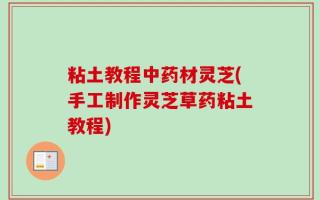 粘土教程中药材灵芝(手工制作灵芝草药粘土教程)