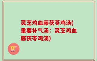 灵芝鸡血藤茯苓鸡汤(重要补气汤：灵芝鸡血藤茯苓鸡汤)