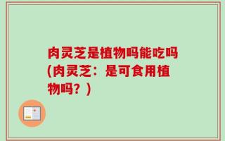 肉灵芝是植物吗能吃吗(肉灵芝：是可食用植物吗？)