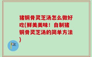 猪铜骨灵芝汤怎么做好吃(鲜美美味！自制猪铜骨灵芝汤的简单方法)