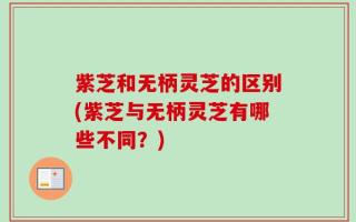 紫芝和无柄灵芝的区别(紫芝与无柄灵芝有哪些不同？)