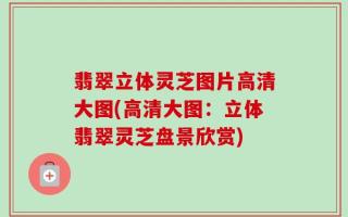 翡翠立体灵芝图片高清大图(高清大图：立体翡翠灵芝盘景欣赏)
