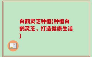 白鹤灵芝种植(种植白鹤灵芝，打造健康生活)