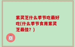 紫灵芝什么季节吃最好吃(什么季节食用紫灵芝最佳？)